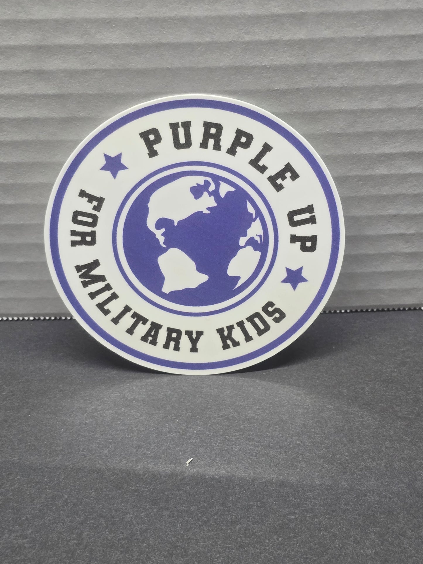 Military kids earth sticker