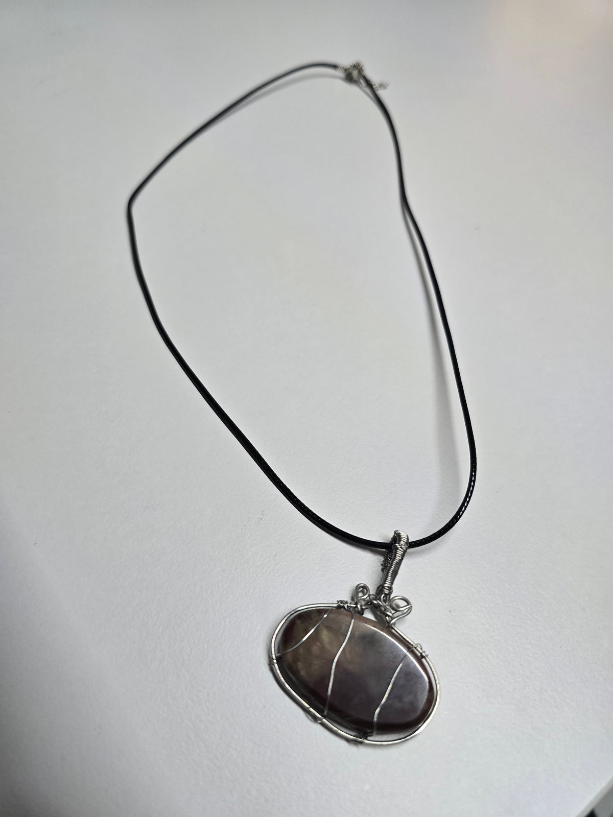Picture Jasper Wire Wrapped Necklace