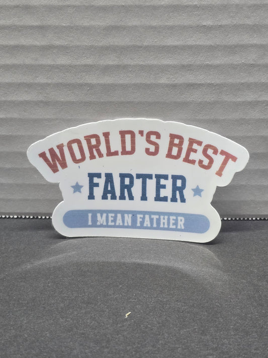 World's best farter father sticker