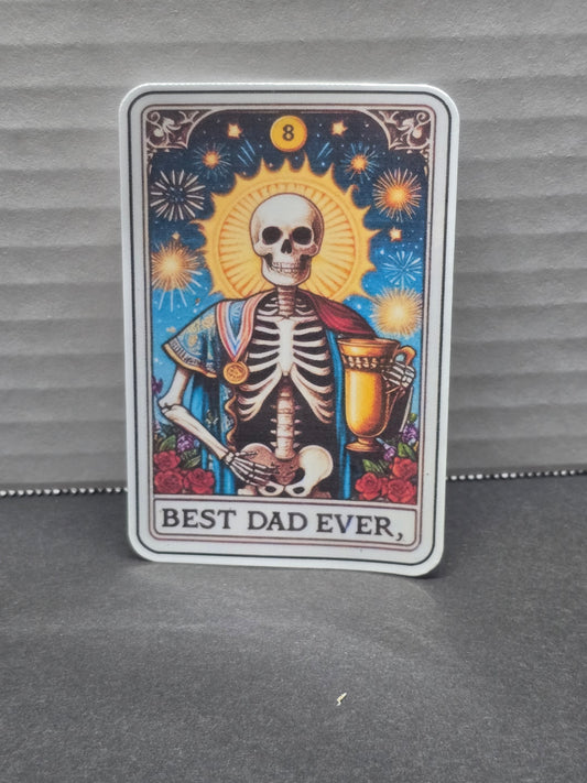 Best Dad Ever Tarot Card Sticker