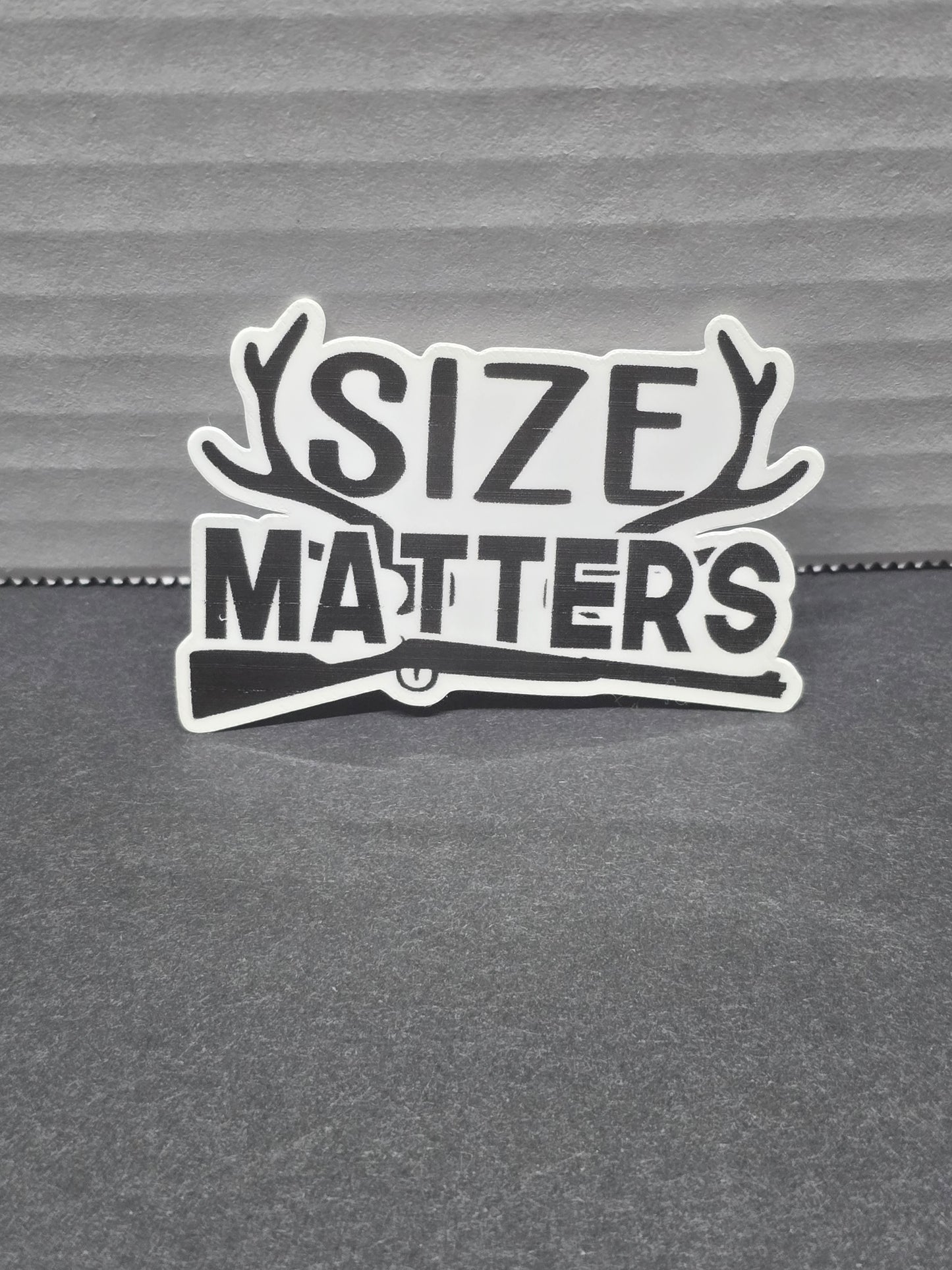 Size matters hunting sticker