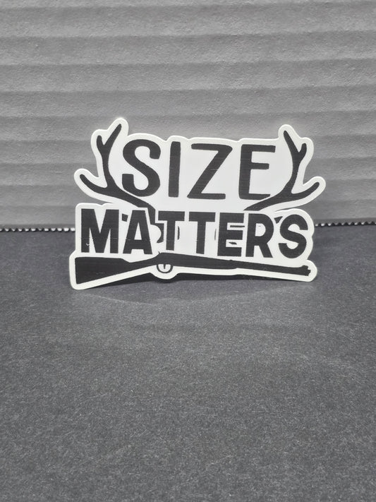 Size matters hunting sticker