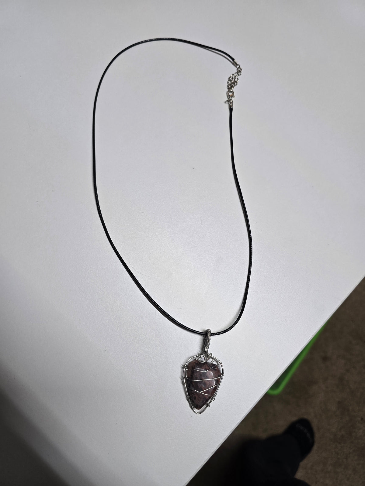 Jasper Wire Wrapped Necklace
