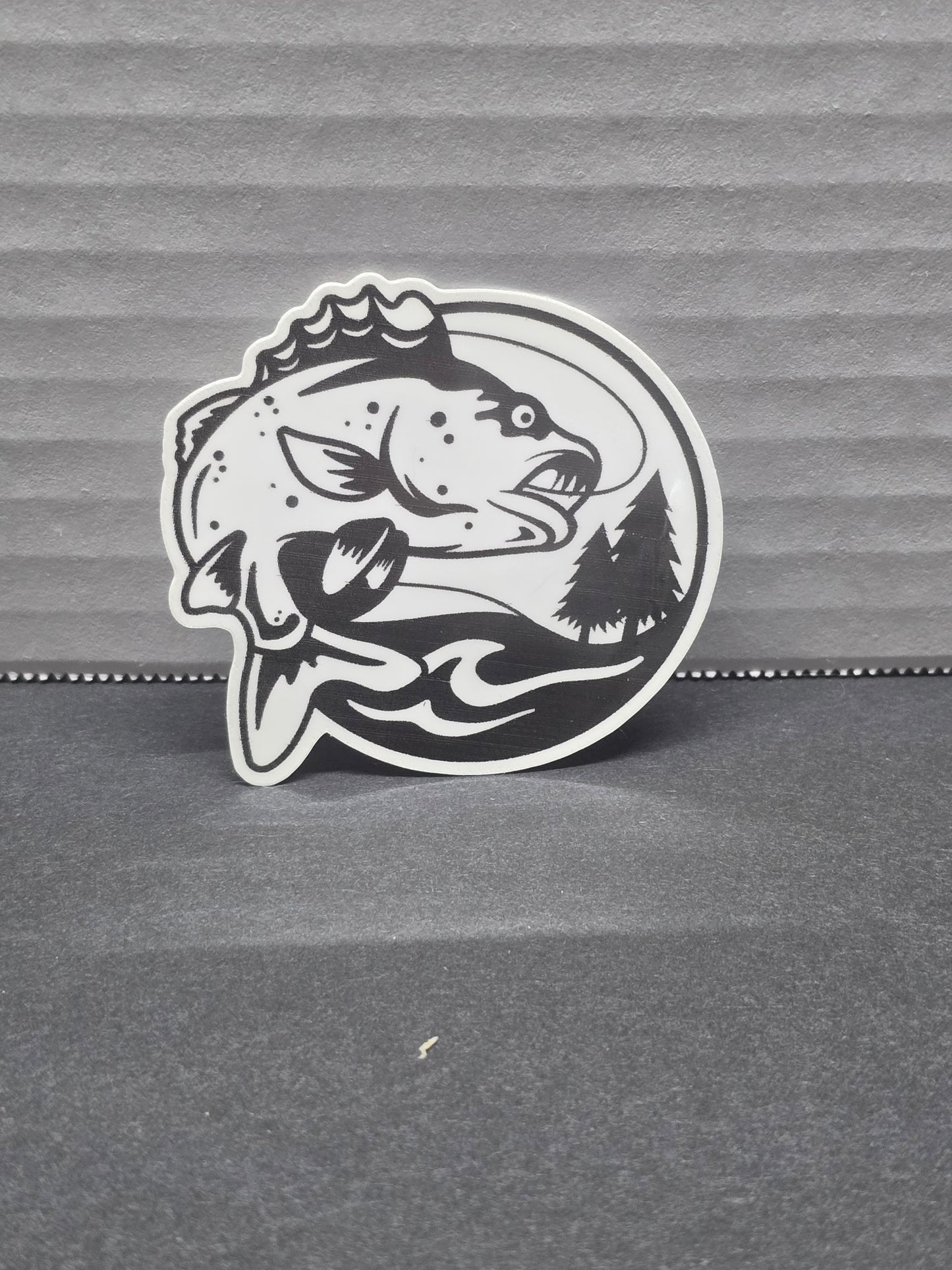 Bass fishing sticker