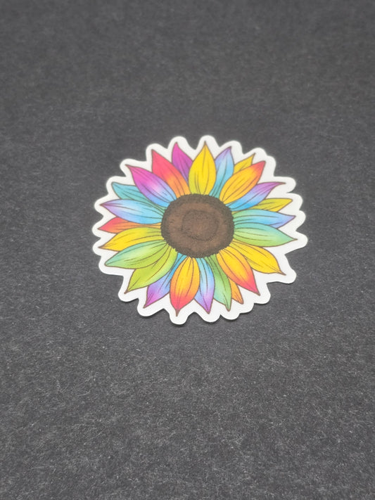 Rainbow Sunflower Sticker
