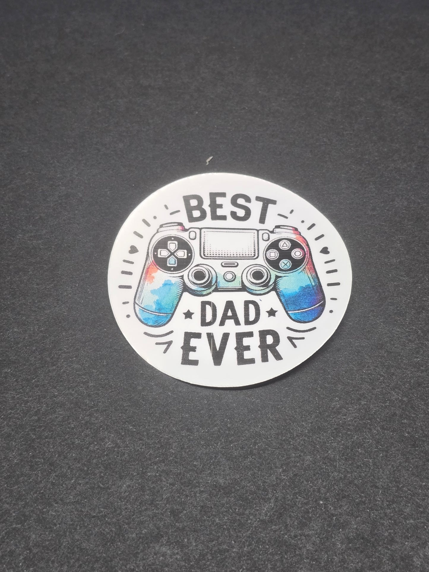 Gamer Best Dad Ever Sticker