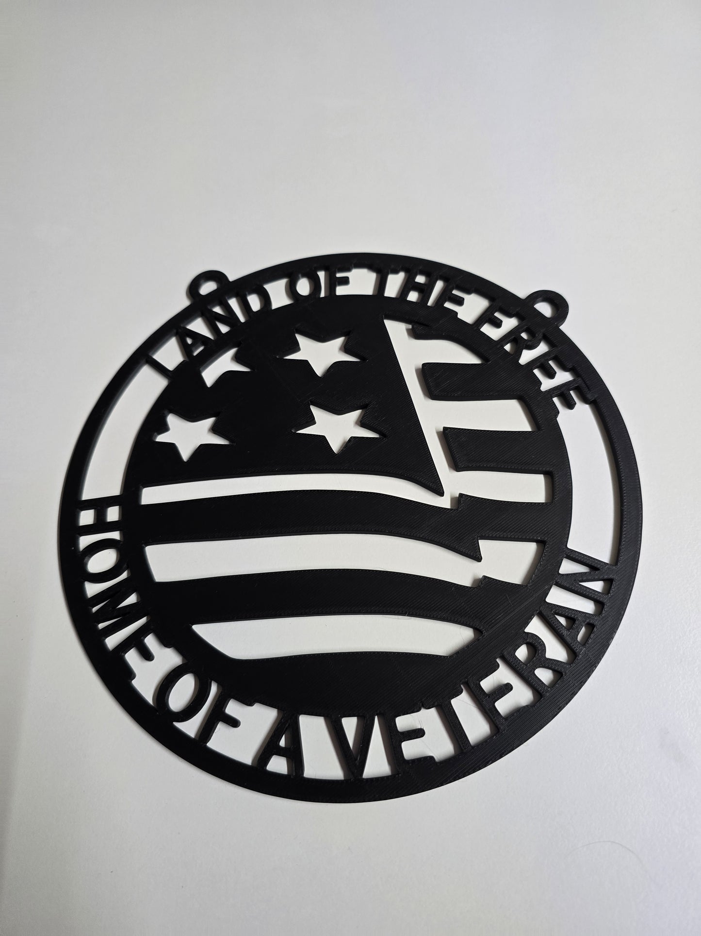 Land of the free home of a veteran wall art