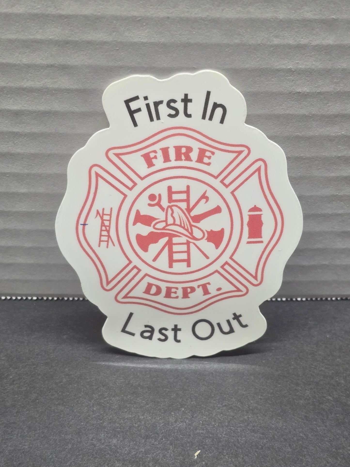 First in last out sticker