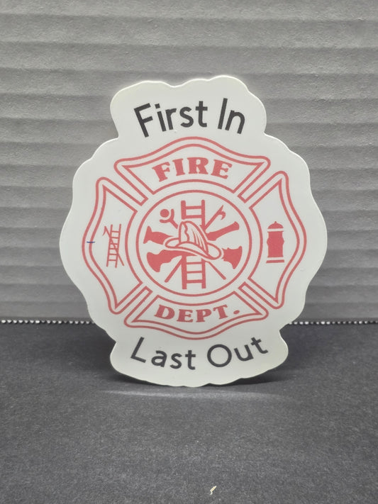First in last out sticker