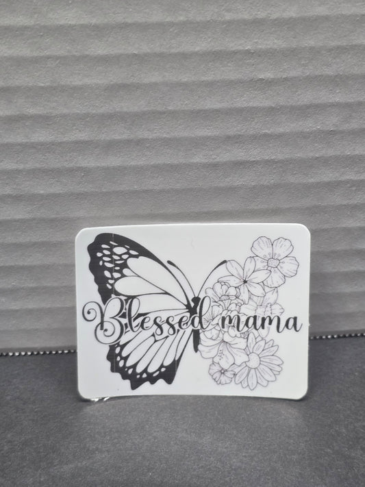 Butterfly Blessed Mama Sticker
