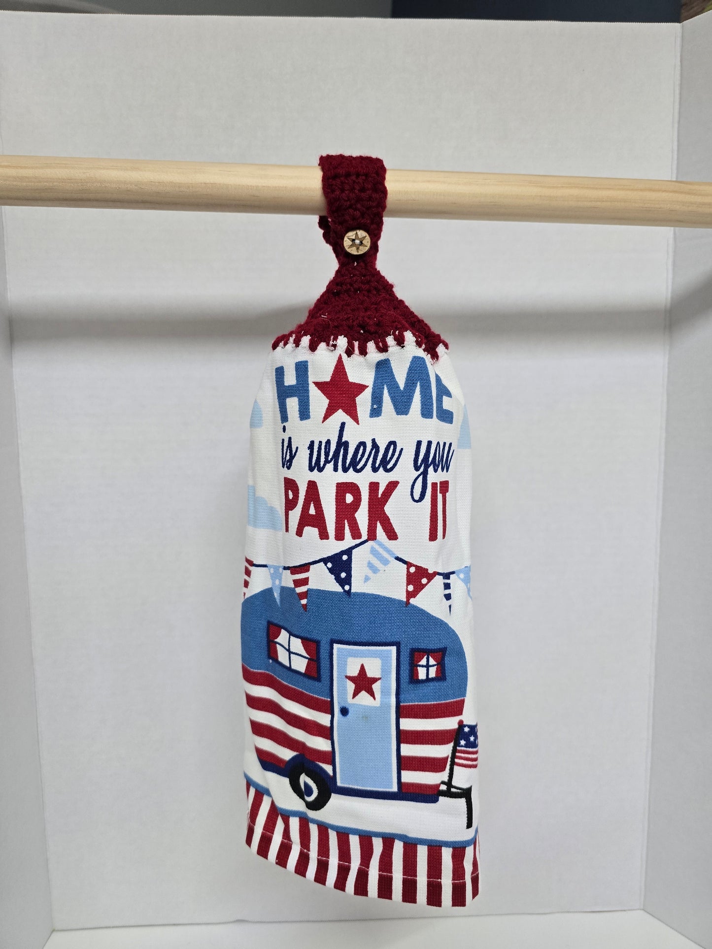 Home is Where you Park it Crochet Towel