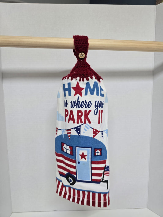 Home is Where you Park it Crochet Towel