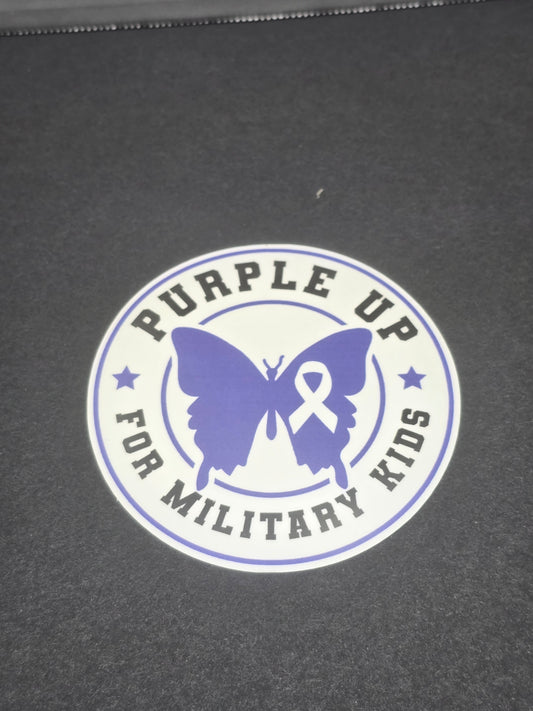 Military Kids Butterfly Sticker